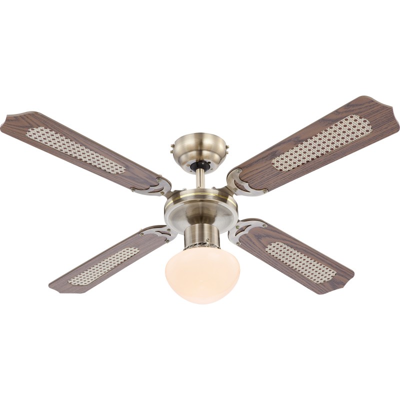 Ventilator de tavan cu lustra 60W, 3 viteze, 1xE27, rotire reversibila, Champion - imagine 5